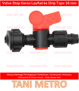 GROSIR 100 Pcs !! Semua Konektor Connector Drip Tape 16 mm Male Offtake Layflat Lurus Tee Elbow Valve Stop Keran End Plug.