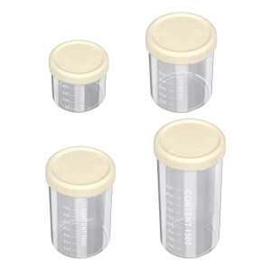 Clear Visibility Storage Canisters 4 Pack Kitchen Organization Containers Portable Shatterproofs Designs