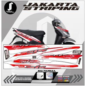 STIKER STRIPING LIST VARIASI MIO SPORTY HOLOGRAM MIO SMILE KODE M546 SETIKER STICKER SETRIPING LIS PARIASI MOTOR YAMAHA MIO SPORTI