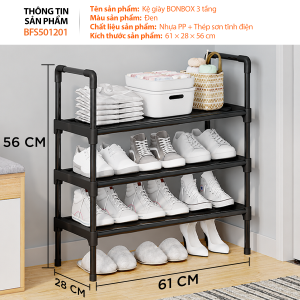 Samono Kệ Giày Dép Bonbox BFS501201 Kệ Để Giày Thiết Kế Mới Chống Rung Lắc Khớp Nối Chắc Chắn