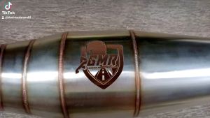 Knalpot racing rx king cobra stainles blue original