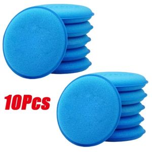 【Pphha】10Pcs Round Car Wash Sponge Waxing Polish Foam Applicator High Density Soft Circular Cleaning Pad Auto Detailing Tool