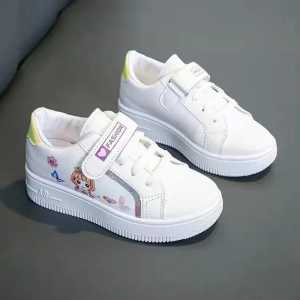 Sepatu Fashion Sekolah school Sneakers Sneaker Kets Anak Perempuan Cewe Cewek Wanita Paud Tk Sd Umur Usia 3 4 5 6 7 8 Tahun Putih Pink Princess Kupu Kupu Butterfly Soll Karet Empuk Ringan Anti Slip Motif Gambar Cantik Lucu Terbaru Premium Quality No Slip