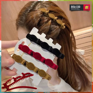 SHOPHOME - Jepitan Rambut Wanita Dewasa 3 in 1 Jepit Korea Motif Beludru Premium JPT11