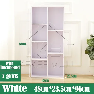 KEKEE-Bookshelf Rak Buku Storage Rack Wooden Multipurpose Rack Display Cabinet Living Room Utility Shelf DIY Kabinet Buku No Backboard书架置物架