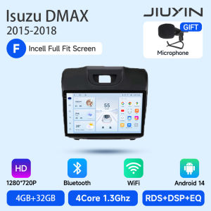 JIUYIN For Isuzu DMAX MUX 2015-2018 Android Head Unit Chevrolet S10 Carplay Android Auto IPS Touch Screen Car Stereo With Bluetooth Wifi 4G Sim Card Rear Camera Car Accessories
