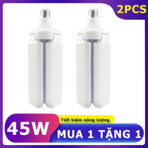 【Mua 1 tặng 1】Bóng Đèn Led 45W 3 Cánh Quạt Có Thể Gập Lại Hoặc Xòe Ra Siêu Sáng - Đuôi E27