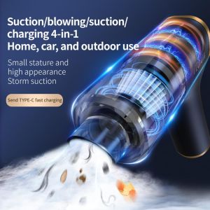 Wireless Car Vacuum Cleaner Portable Handheld Vacuum with Super Suction Dry Wet Car Vac for Home Use 吸尘器