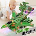 Đồ Chơi Xe Tăng Biến Hình Thành Máy Bay – Có Đèn LED & Âm Thanh, Màu Camo Quân Đội. 