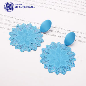 【Original】Bohemian Style Drop Earrings Vintage Lace Flower Exaggerated Hypoallergenic Non Tarnish Pierced Fabric Statement for Lady Girls Fashion Jewelry Gifts