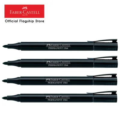 Faber-Castell Permanent Slim Marker 1564 Black 4PCS (SP1564A)