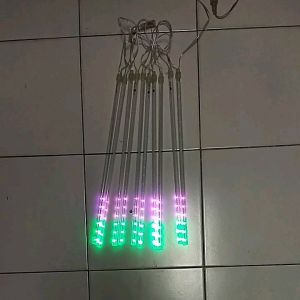 LAMPU LED HUJAN METEOR 50CM RGB 1SET 10 BATANG