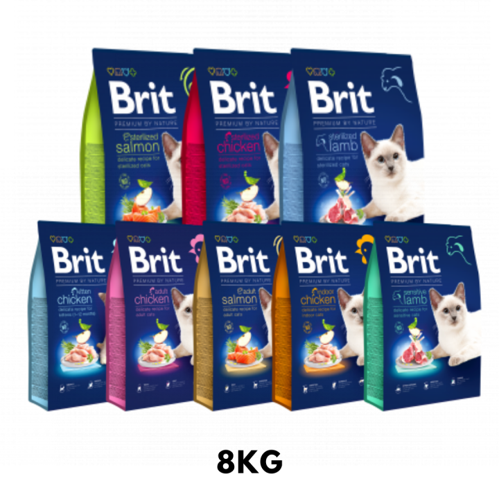 BRIT PREMIUM CAT KIBBLES 8KG [ASSORTED TYPE] LOCAL SELLER Lazada