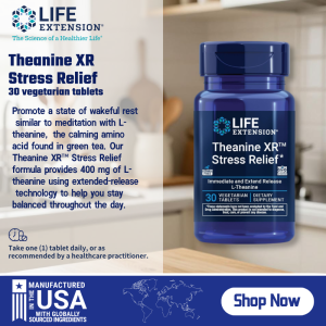 Life Extension Theanine XR 400mg 30 Veg Tabs - Stress Relief Support