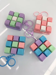 Có thể Click 9 key Twitch Keychain bàn di động đồ chơi với thông tin phản hồi công cụ giảm căng thẳng yên tĩnh cho giảm lo lắng & tập trung