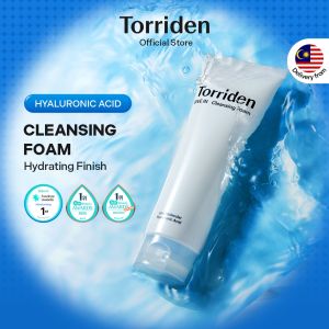 Torriden DIVE IN Low Molecular HA Foam Cleanser 150ml – Pembersih Wajah Busa Lembut untuk Kulit Sensitif & Kering Melembapkan pH Seimbang Vegan