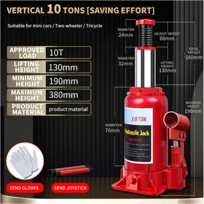 【BOLT】Extra Heavy Duty Car Jack – 5T/10T Hydraulic Jack & 2T Horizontal Bottle Type 8T Jack