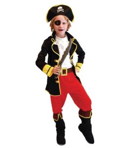 Pirate King Costume Boy Carnival Birthday Halloween Cosplay Pirates of the Caribbean Captain Jack Pirate Clothing