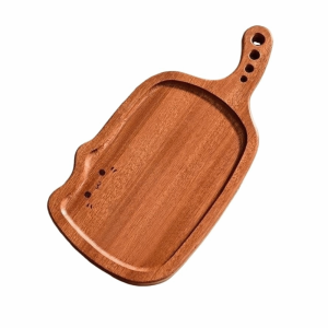 DNFIWN3 Multi-functional Ebony Wood Cutting Board Thickened Solid Wood Wooden Chopping Blocks Fruit Tray Hangable Fruit Chopping Board Home