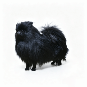 YOUSHI TOP Handcrafted Simulation Dog Doll Furry Polyethylene Pomeranian Toy Lifelike Cute Realistic Dog Toy Home Decoration