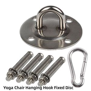 Adjustable Hammock Wall Mount Anchor Hooks Accessories Stainless Steel Ceiling Aerial Yoga Hook