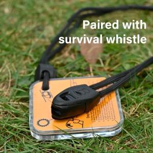 Waterproofed Survival Signal Mirror Portables Emergencies Survival Mirror for Hiking Camping