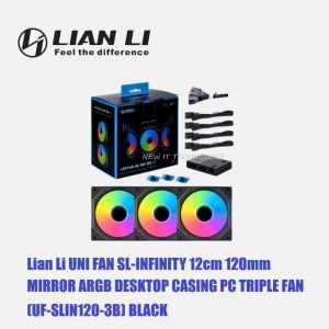Lian Li UNI Fan SL-Infinity & SL-Infinity Wireless 120 12cm 140 14cm ARGB Single / Triple Normal Blade & Reverse Blade Casing Fan
