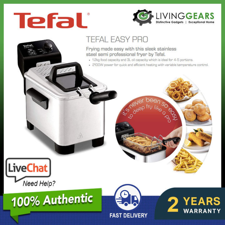 TEFAL EASY PRO Frying Sleek Stainless Steel Semi Professional Fryer 1.2