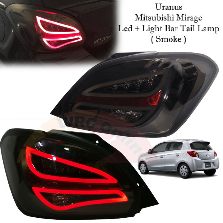 Uranus Mitsubishi Mirage Led + Light Bar Tail Lamp ( Smoke