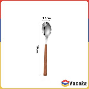 Vacaka Creative Utensils Stainless Steel Spoon Fork Knife Teaspoon Exquisite Tableware 1Pc