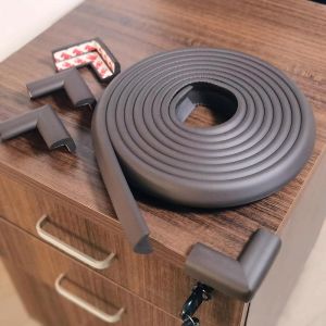 Foam Baby Proof Corners and Edges Corner Protector Baby(12.5ft Edge+4corners) 3M Adhesive for Table Furniture Cut to Any Size Easy Install and Remove on Wood Metal Glass