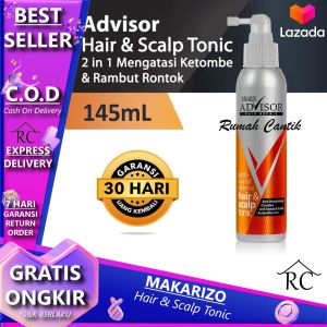Makarizo Advisor Hair & Scalp Tonic 145mL Perawatan Rambut Rontok dan Ketombe Anti Hair Fall Serum Rambut Rontok Botak