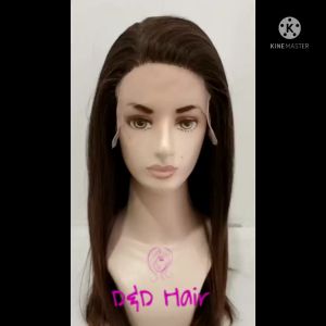 Wig Rambut - Wig Wanita - D&D20701 - Lightbrown - Half Lace Wig - Belahan Bisa Dipindah / Dirubah