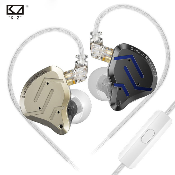KZ ZSN Pro 2 Metal Earphones Super Linear Dynamic Coil Unit Hybrid Drive 1BA+1DD Headphone With 2PIN Detachable Cable Sport Game Noise Cancelling Headset HIFI Bass Music Monitor Earbuds