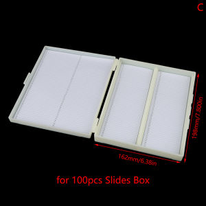 [ezrae Libun] Plastic Microscope Slide Box 25 50 100pcs Biological Slices Storage Case Holder for Prepared Microscope Slides