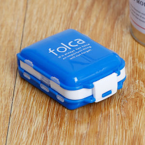 FOT Folca Pill Box กล่องยา 8 ช่อง ตลับยา ทรงสี่เหลี่ยม สไตล์ญี่ปุ่น กล่องใส่ยาแบบพกพา