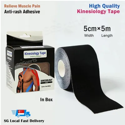 Waterproof Kinesiology Tape Elastic Sports Tape for Knee Support Shoulder Neck Recovery Athletic Muscle Tape for Gym Fitness Running Soccer Tennis Swimming Basketball Cycling