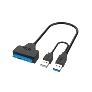 Plug and Play Double USB3.0 to Serial ATA Converter Cable DC12V Backup Power Supply Support for Multiple Devices