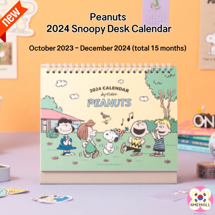 [Peanuts] 2024 Snoopy Desk Calendar Lazada