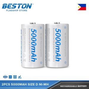 Beston Pack of 2 5000mAh D Size 1.2V Rechargeable NI-MH Battery TSTi