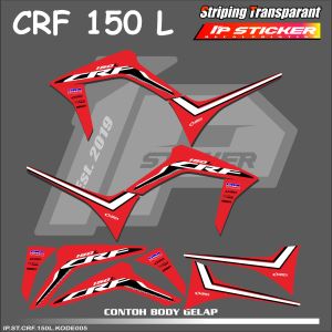 CRF 150 L (COD) STIKER STRIPING MOTOR HONDA CRF 150 L - STIKER LIST GRAFIK SIMPLE WARNA VARIASI DESAIN RACING HOLOGRAM DAN TRANSPARAN BISA COD IP. PROJECT.KODE-005