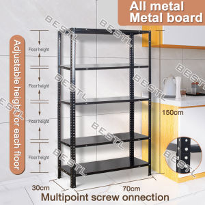 Multi-Purpose 3/4/5 Steel Rack Metal Shelf Book Shelves Kitchen Storage Rack- Small Metal Powder Coated Shelf