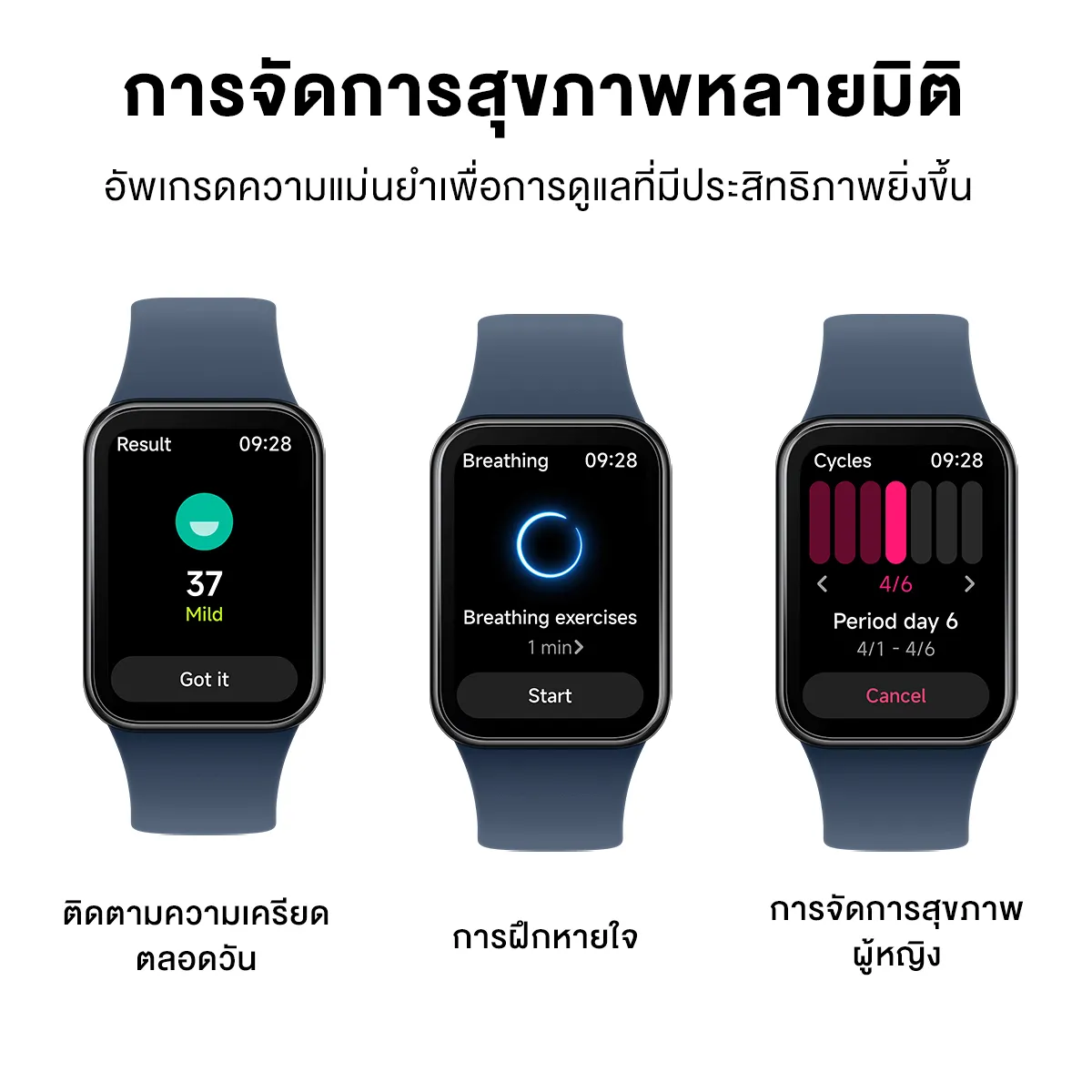 Xiaomi Mi Band 8 Pro จอแสดงผล 1.74" AMOLED 60Hz การจัดการสุขภาพหลายมิต Smart Band 8 Pro รับประกันศูนย์ไทย 1 ปี