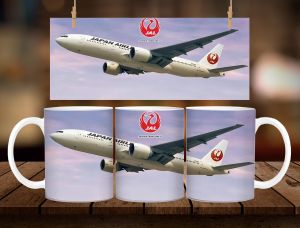 * 1 PC MUG WITH BOX * JAPAN AIRLINES MUG DESIGN 11oz with BOX SOUVENIR