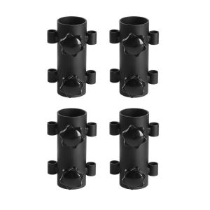 Tent Awning Rod Holder Iron Double Hole Nut Adjustable Windproof Outdoor Camping Hiking Fishing Tent Canopy Umbrella Pole Fixed Stand