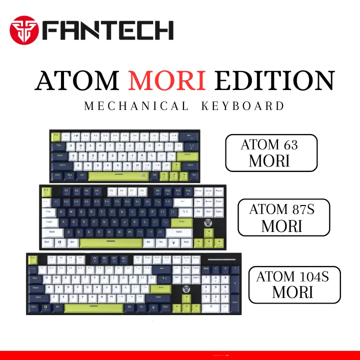 Fantech ATOM 63/87/104 MORI EDITION Wired Mechanical Keyboard hotswapable Keycaps computer