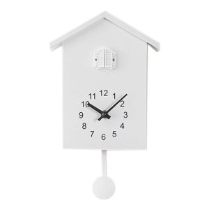 MAOMEI HOUSE Với con lắc đồng hồ Đồng hồ treo tường cúc cu Chính xác Hình ngôi nhà Đồng hồ Nhà chim Thiết kế hiện đại Nhựa Chuông Cuckoo Ngoài trời