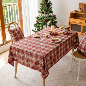 ROUND  Christmas Tablecloth Table Cover New Year Christmas Dining Party Decoration Restaurant Home