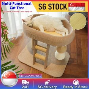 Small Cat Tree Tower with Perch Bed Scratching Post Playground Furniture Protector Multipurpose Training Toy Condo Cat Scratcher