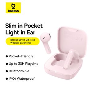 【New Upgrade】Baseus Bowie E16 Wireless Earphones Bluetooth 5.3 TWS Earbuds IPX4 Waterproof Earphone 30H Playtime 13mm Driver HIFI Headphones